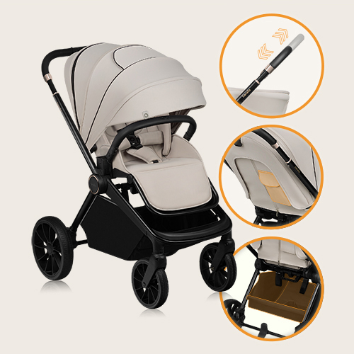 Lionelo Mika Plus Beige Sand — Buggy